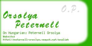 orsolya peternell business card